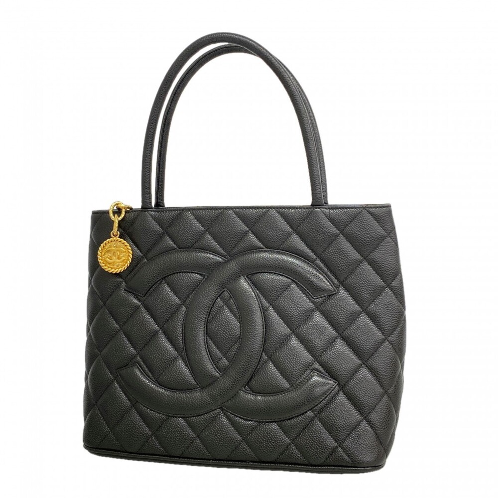 CHANEL Black Caviar Leather Reissue Tote Bag - Picture 1 of 9